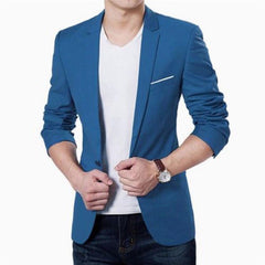 Blazer para hombre, traje de oficina bien cortado en varios colores