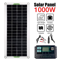 ¡Aumente su independencia energética! Conjunto de paneles solares 12V1000W: ¡Energía potente para su hogar o aplicaciones móviles!