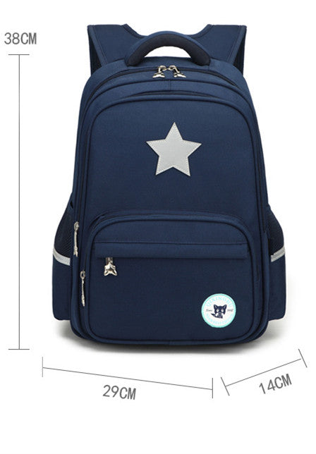 Mochila escolar para niños de estrellas y corazones en diferentes colores