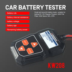 ¡Probador de Resistencia de Batería de Coche Konnwei KW208! 🚗🔋 Herramienta Precisa para Evaluar el Estado de tu Batería 🌟 Fácil de Usar y Fiable 🛠️