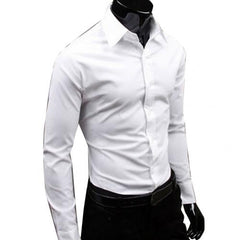 Camisa business de hombre, de manga larga para el ocio o la oficina en muchos colores