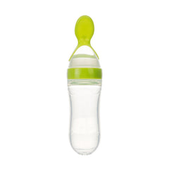 Cuchara biberón, exprimidor biberón, cuchara silicona comida bebé, cubiertos niños, 90ML