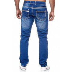 Pantalones vaqueros con bolsillos para hombre, pantalones rectos informales de negocios, ropa de calle diaria, ropa para hombre