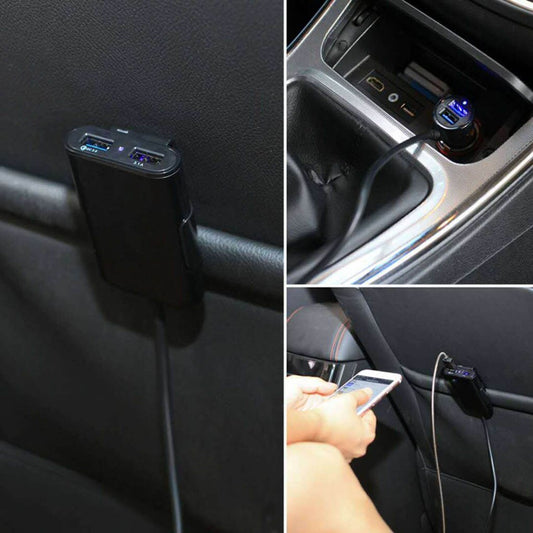 🚗⚡ Carga Rápida y Conveniencia Total! ⚡🚗 Cargador de Coche con Extensión Adicional y Múltiples Opciones de Carga