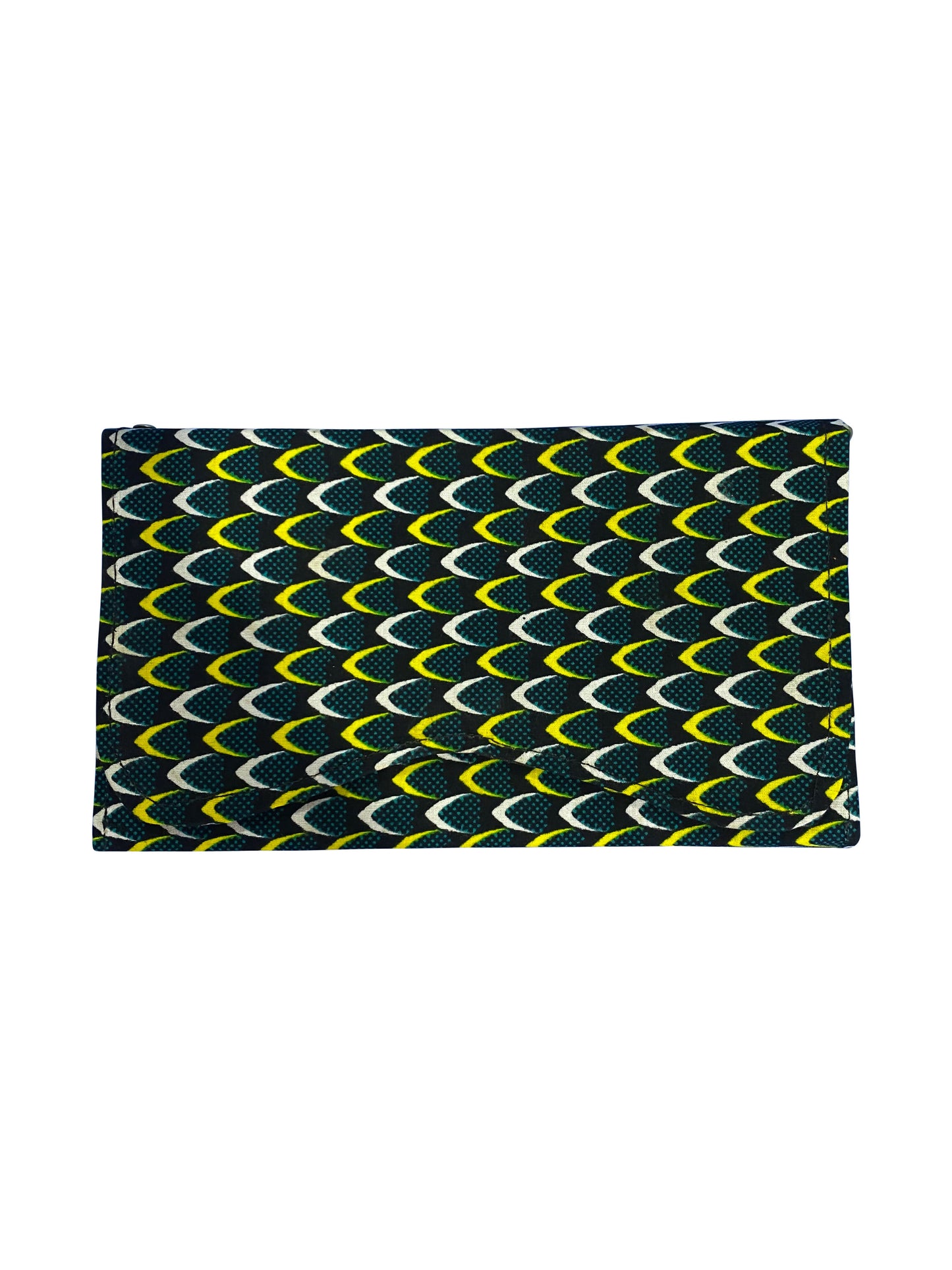 Handgefertigte Geldbörse aus Ghana Afrikanischer Kente-Stoff mit Fischmuster (23×13×3cm)