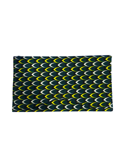 Handgefertigte Geldbörse aus Ghana Afrikanischer Kente-Stoff mit Fischmuster (23×13×3cm)