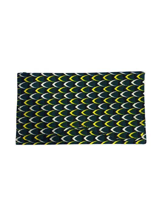 Handgefertigte Geldbörse aus Ghana Afrikanischer Kente-Stoff mit Fischmuster (23×13×3cm)