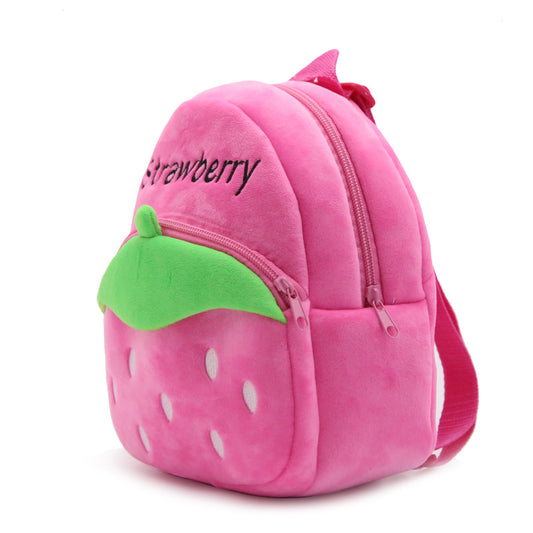 Mochila infantil para bebé Fresa en color rojo y rosa para niño y niña