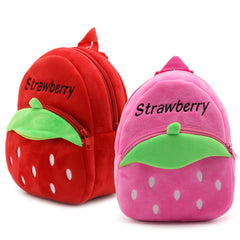 Mochila infantil para bebé Fresa en color rojo y rosa para niño y niña