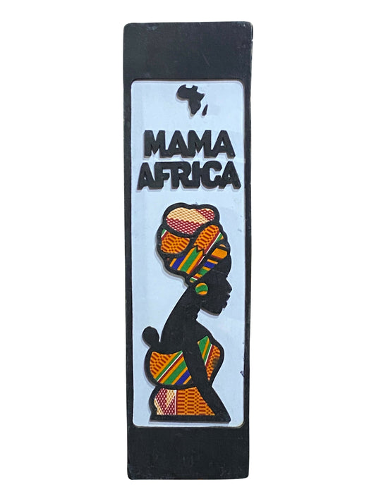 "Mama Africa" / Handgefertigte Wandarbeit aus Ebenholz (Ghana)
