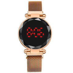 Estilo coqueto y moderno: Adorno de reloj electrónico de dos piezas para mujer, informal, lindo, a juego en todo, a la moda
