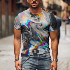 Camiseta casual con gráfico 3D para hombre