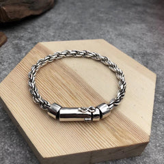 Pulsera vintage de plata de ley S925 para hombre: Elegancia atemporal