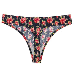 Braguitas de mujer con estampado floral transpirable sin costuras