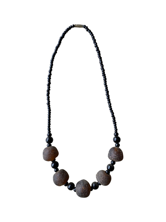 Sahara Night Designer Halskette mit fünf handgeformten Statement Elementen