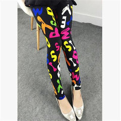 Leggings elásticos para mujer con estampado fino y muchos dibujos diferentes