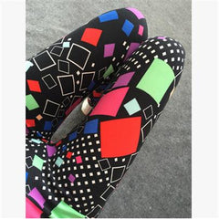 Leggings elásticos para mujer con estampado fino y muchos dibujos diferentes