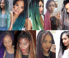 Extensiones de cabello en diferentes colores