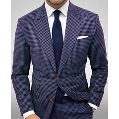 Blazer a rayas para hombre, corte entallado informal