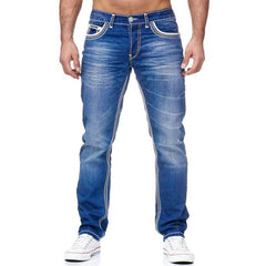 Pantalones vaqueros con bolsillos para hombre, pantalones rectos informales de negocios, ropa de calle diaria, ropa para hombre