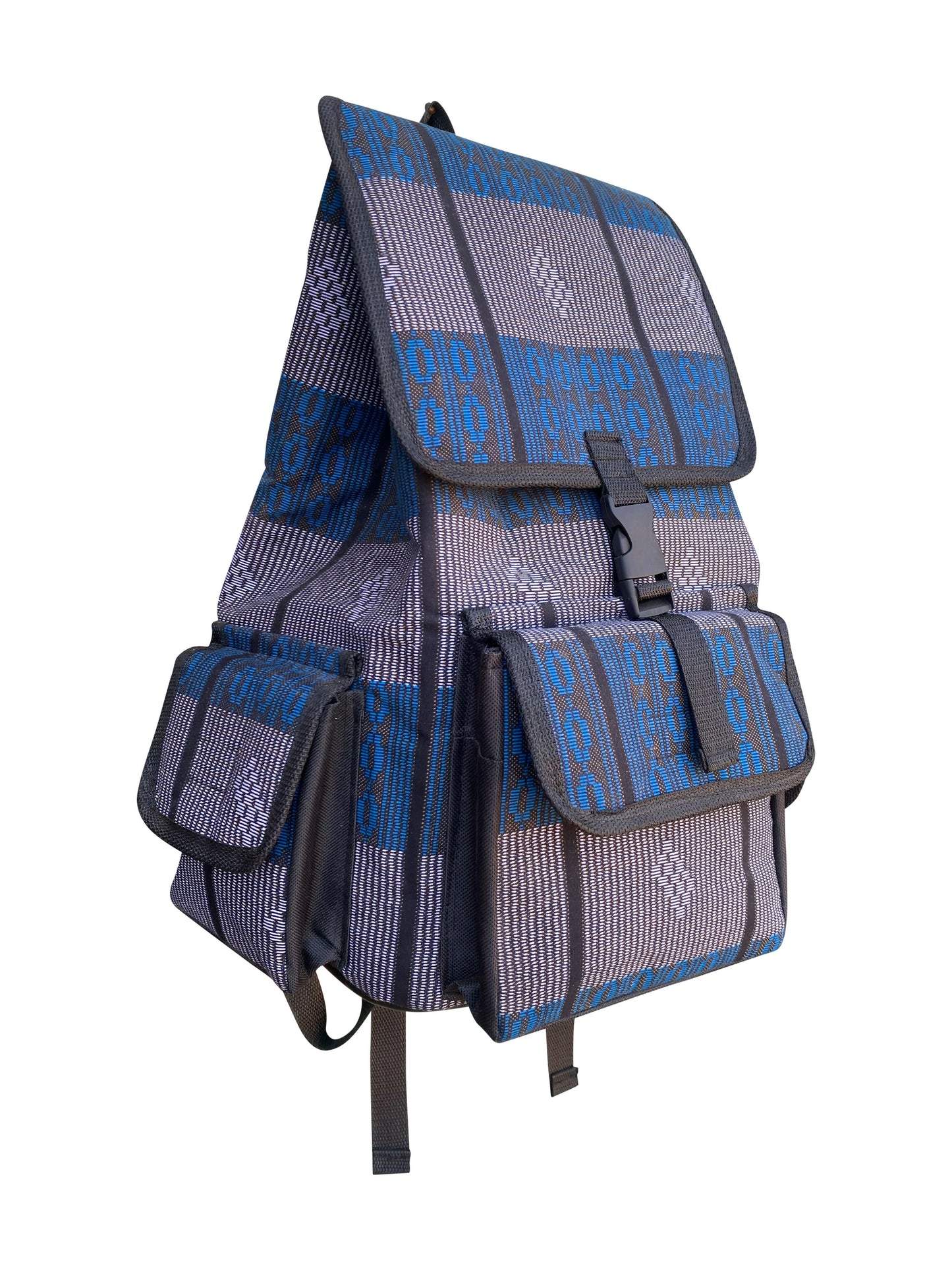 Classic Weave Rucksack Handarbeit aus Ghana mit traditionellem Muster 50×33×25cm