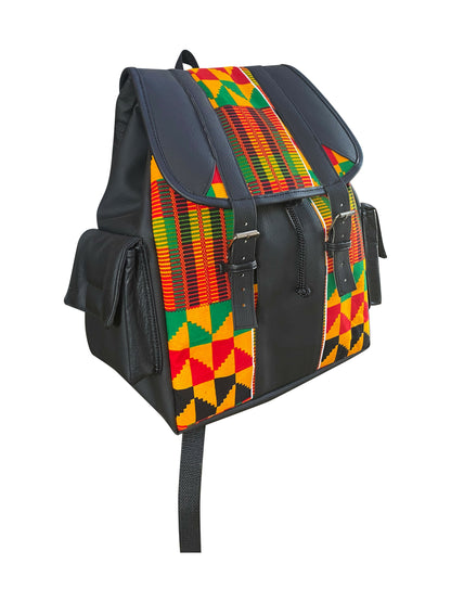 Kente Heritage Rucksack Afrikanisch inspiriertes Design aus Ghana 40×38×14cm