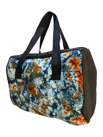 Weekender „Ocean Flames“ – Sport- & Reisetasche 55×40×17 cm aus Baumwolle & Leder, Princella