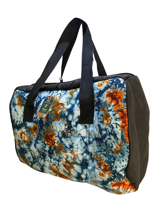 Weekender „Ocean Flames“ – Sport- & Reisetasche 55×40×17 cm aus Baumwolle & Leder, Princella