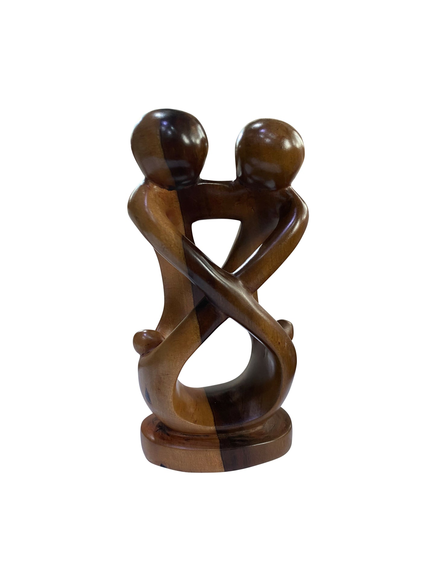 Roi et Reine – Sculpture en ébène sculptée à la main | Symbole d'amour, d'unité et de force (22 × 10 × 10 cm)