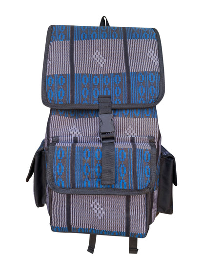 Classic Weave Rucksack Handarbeit aus Ghana mit traditionellem Muster 50×33×25cm