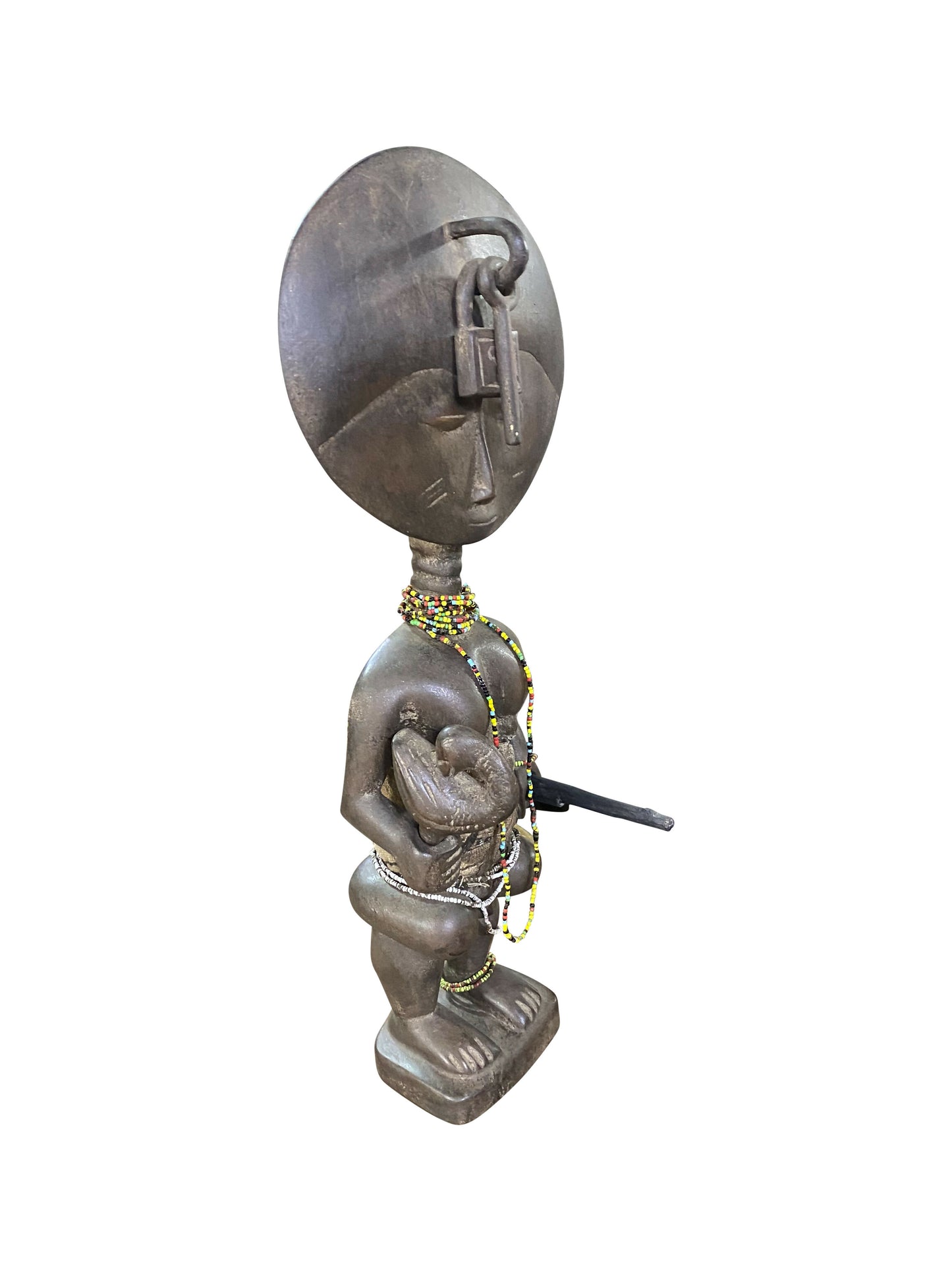 Ashanti Warrior Woman 52 cm handgeschnitzt aus Osesse Holz