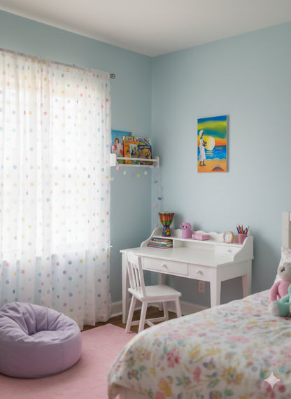 "Moonlight Offering/ Frau am Meer" Handgemalte Acrylkunst aus Ghana (50 × 69 cm)