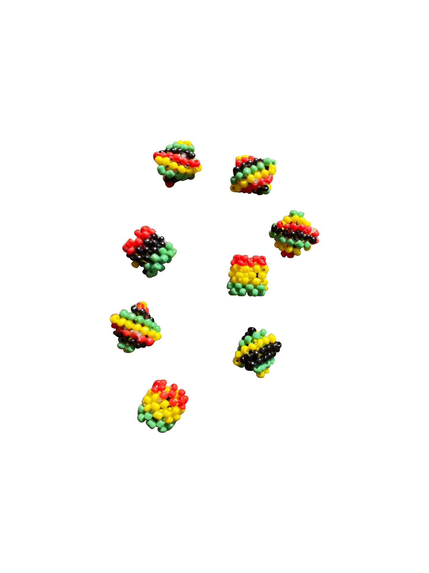 "Global Vibes Hair Rings" Handgemachte Haarringe aus Ghana im Länderfarben Mix