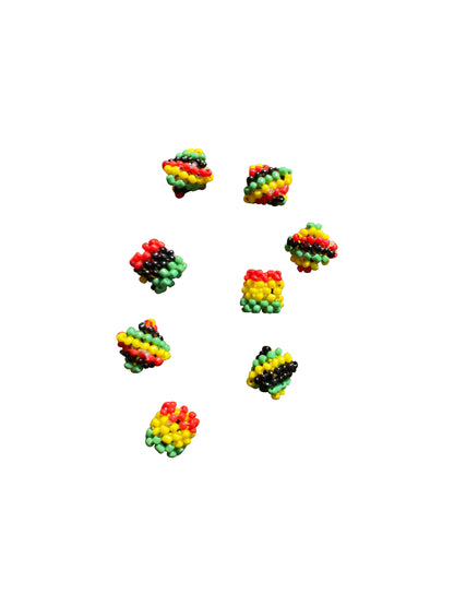 "Global Vibes Hair Rings" Handgemachte Haarringe aus Ghana im Länderfarben Mix