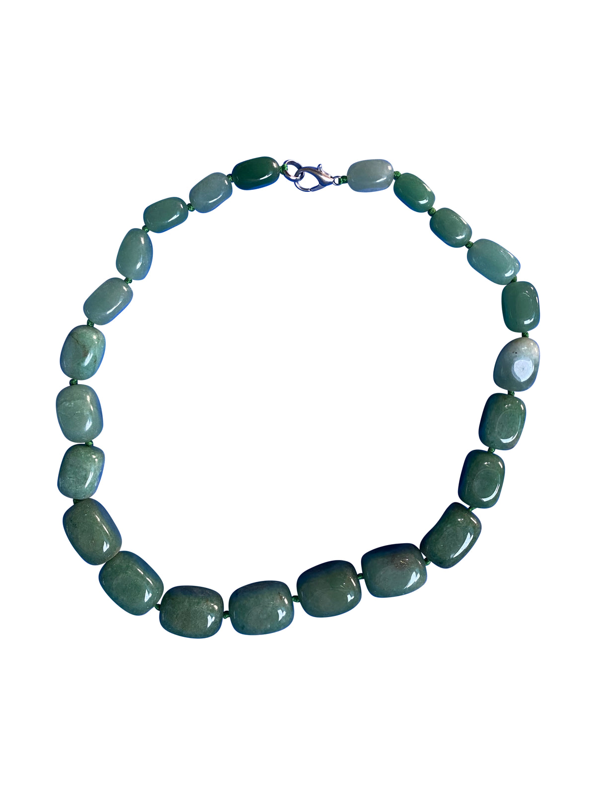 „Green Harmony“ Jade-Halskette | Eleganter Edelstein-Halsschmuck in Mint & Moosgrün für Everyday & Anlässe (45–48 cm)