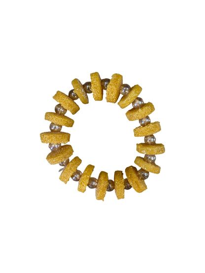 Krobo-Perlen Schmuckset aus Ghana –Handgefertigte Kette,Armreif & Ohrstecker