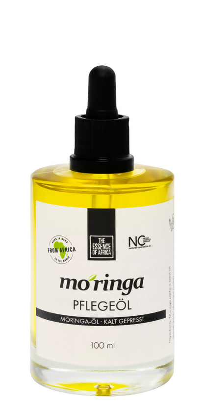 Bio-Moringa-Öl aus Gambia und Namibia (100 ml) | Kaltgepresste NCS-Naturkosmetik | africrops! GmbH