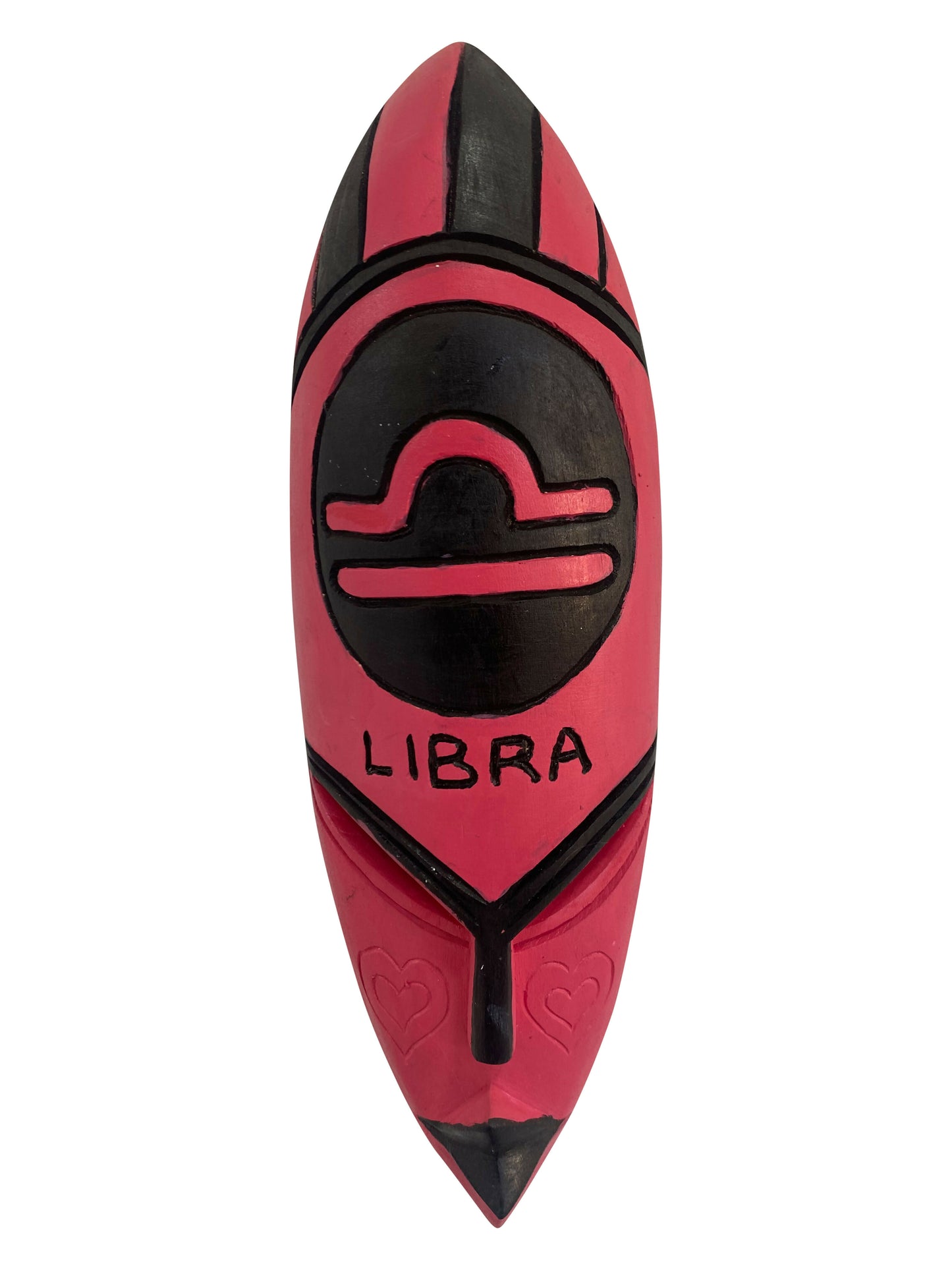 Sternzeichenmaske Waage – Aus massivem Hartholz in Einzelanfertigung (37×12×6 cm)