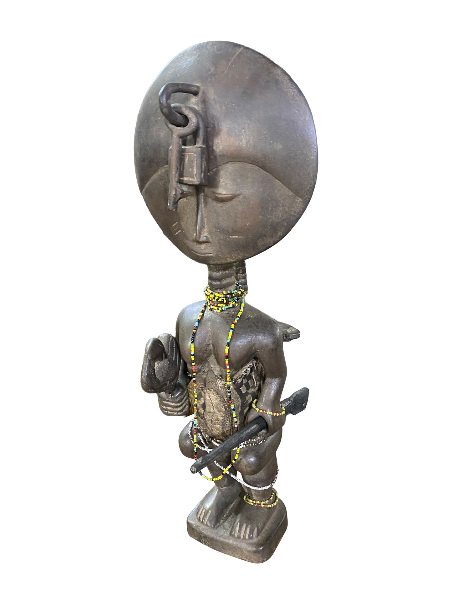 Ashanti Warrior Woman 52 cm handgeschnitzt aus Osesse Holz