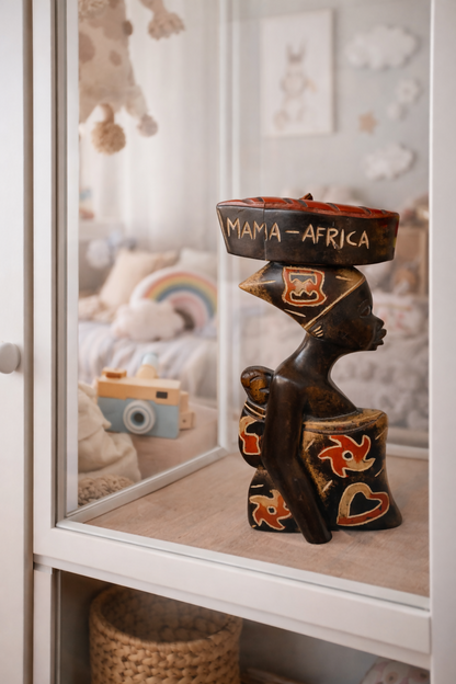 "Mama Africa" ​​wooden decorative figure in African style 