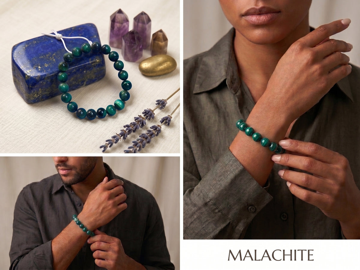 „Mystic Jungle“ Tigerauge-Armband | Elastischer Unisex-Armschmuck mit chatoyanter Maserung für Damen & Herren