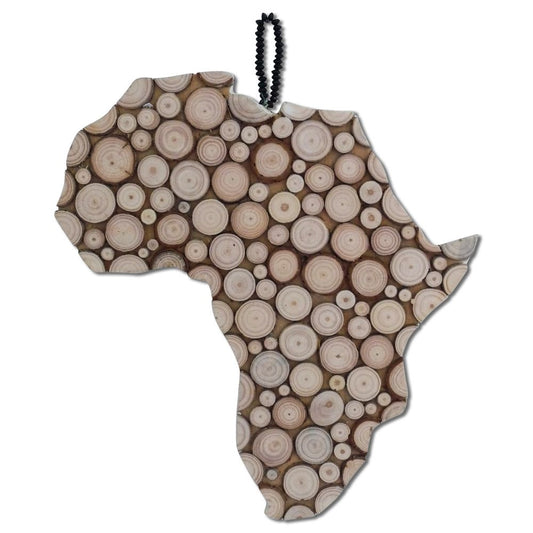 Holz Wandbild Afrika - Kontinent 40cm