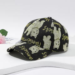 Gorra de béisbol retro de moda al aire libre lindo cachorro de oso de dibujos animados