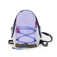 Mochila plegable portátil de gran capacidad para mujer, Color: morado, blanco, verde, negro.