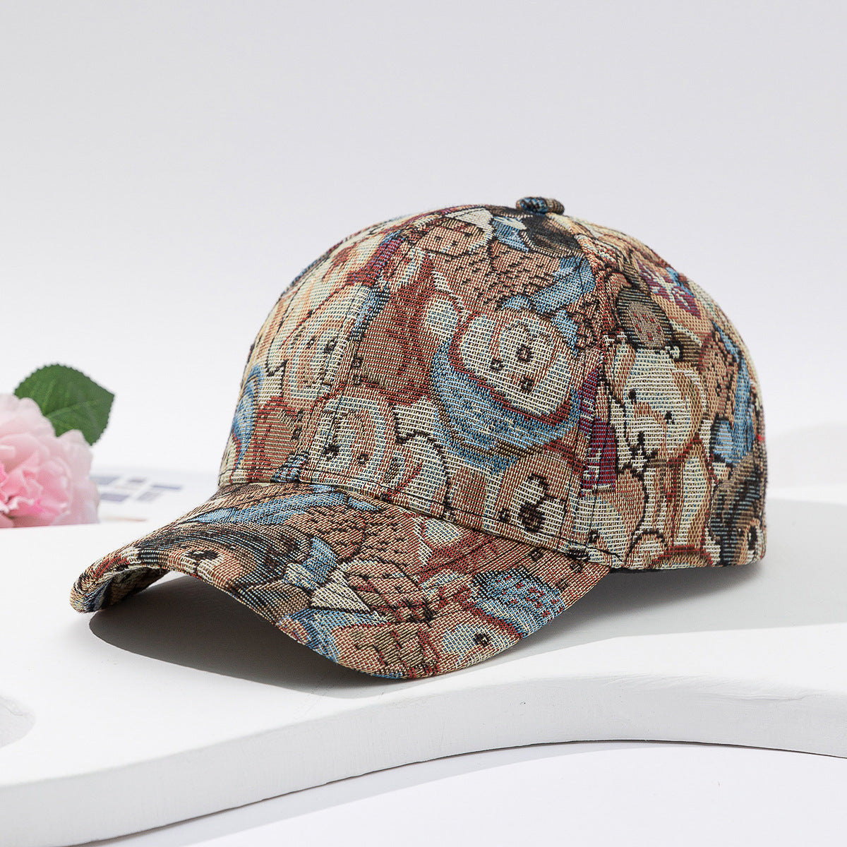 Gorra de béisbol retro de moda al aire libre lindo cachorro de oso de dibujos animados