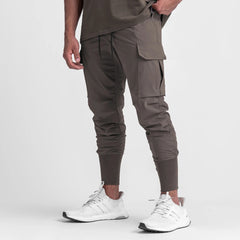 Pantalones casuales de ejercicio para hombres musculosos Fitness delgados