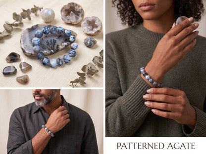 „Ocean Marble“ Picasso-Armband | Zeitloser, elastischer Armschmuck mit feinen Adern für Damen & Herren