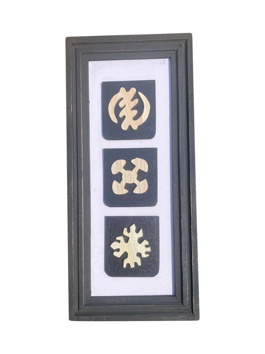 "Adinkra Heritage Wall Art" Moderne Wandkunst mit traditionellen Symbolen