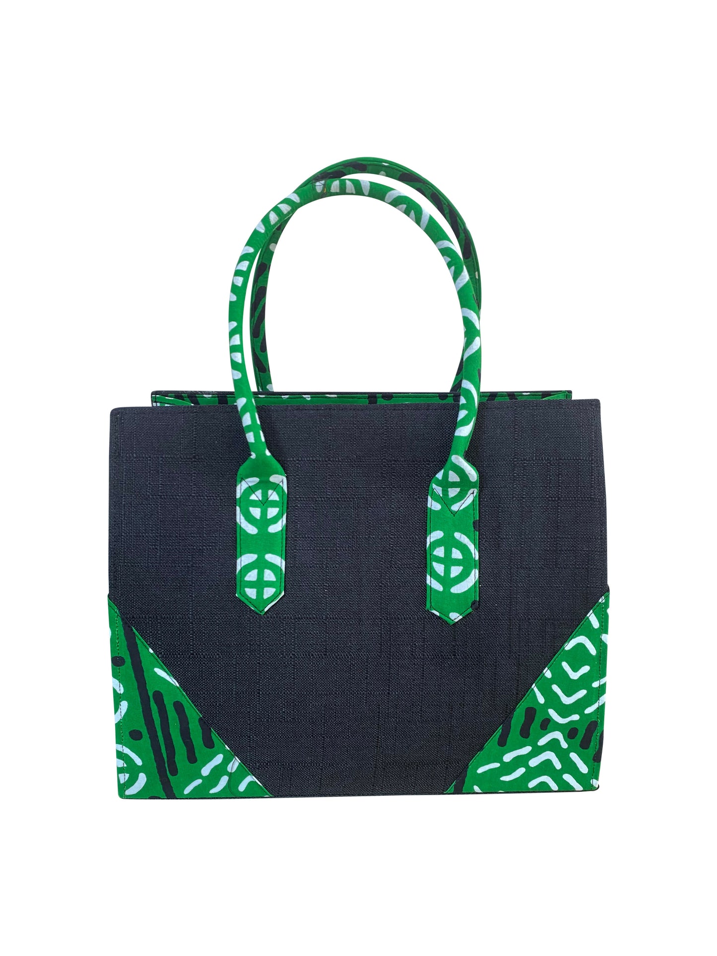 Afrikanische Statement-Tasche aus Ghana handgefertigt aus Baumwolle und Jute