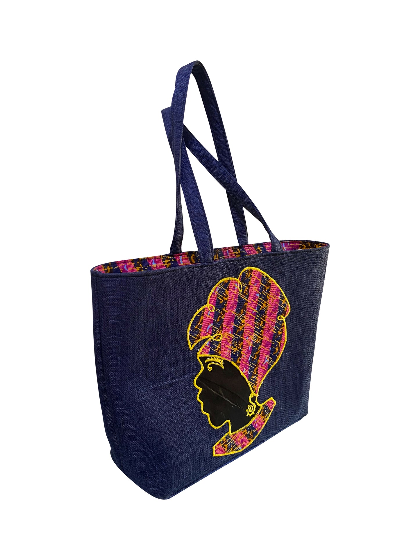 Kente Tote Bag Handgemachte Tasche aus Ghana aus Kente & Cotton 35×33×14cm